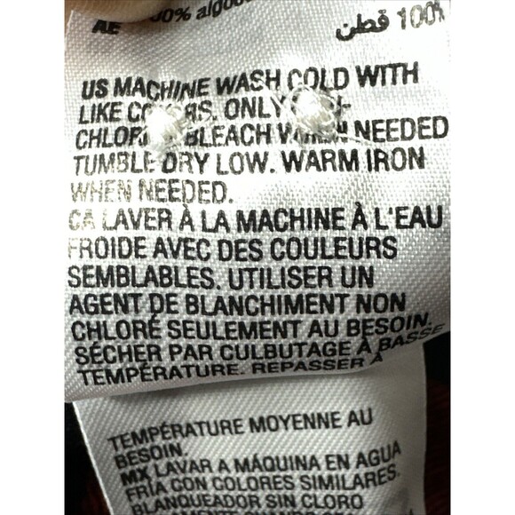 Club Room Shirt Men’s XXL Flannel Red/BLK Plaid Casual Button Down With Pocket - Picture 9 of 10